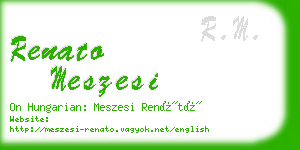 renato meszesi business card